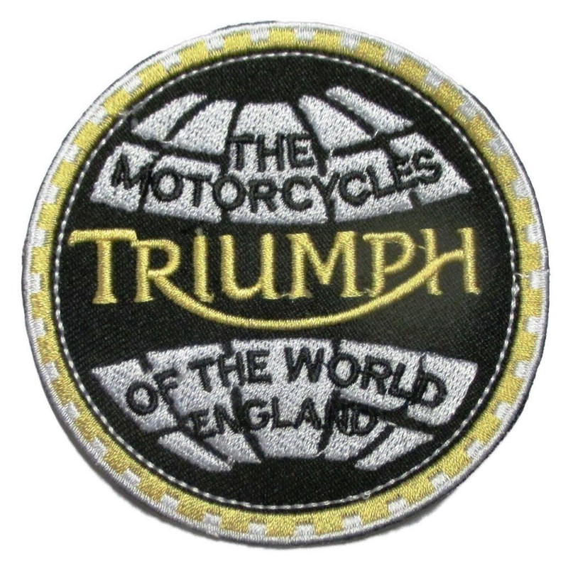 Motorrad-Aufnäher Triumph World Planet 8cm Bügelbild
