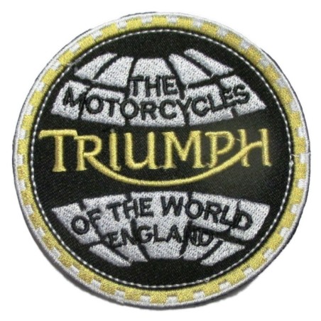 Motorrad-Aufnäher Triumph World Planet 8cm Bügelbild

