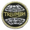Motorrad-Aufnäher Triumph World Planet 8cm Bügelbild
