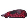 Patch Moto Indian Logo Rouge Noir 10x3.5 cm Écusson Thermocollant Biker
