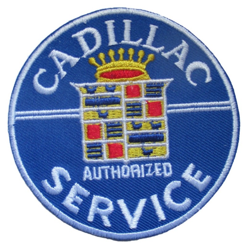 Patch Cadillac Service Bleu 7.5cm Écusson Veste Blouson
