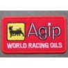 Petit patch Agip rouge 7,5x4 cm World Racing Oils écusson thermocollant
