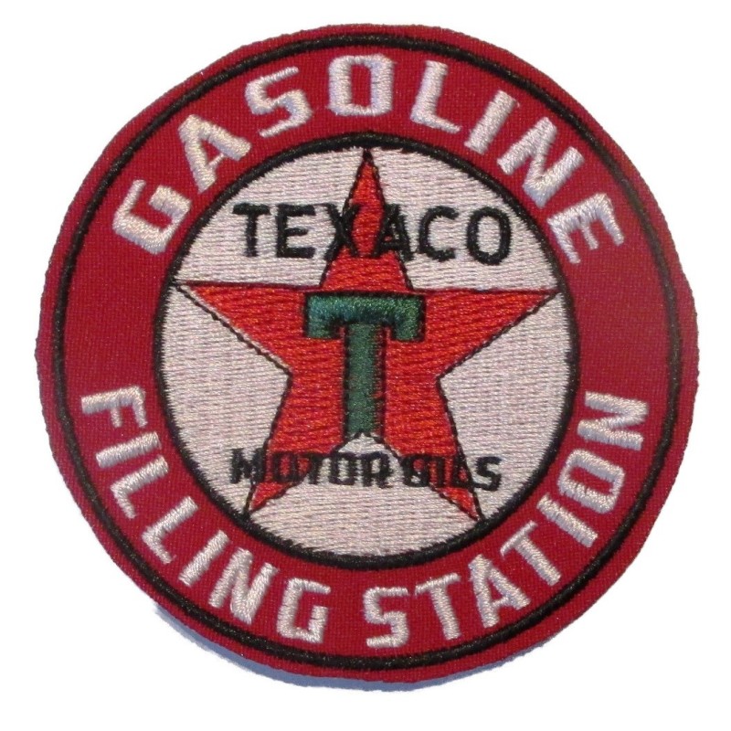 patch huile texaco station-service 8.5cm écusson thermocollant garage veste chemise

