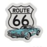 Patch Route 66 et Corvette Bleue 8,5 cm Écusson Thermocollant Veste Chemises
