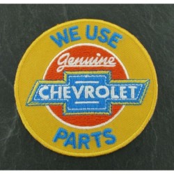 Patch We Use Genuine Chevrolet Parts 7.5 cm Écusson Thermocollant Veste Chemises
