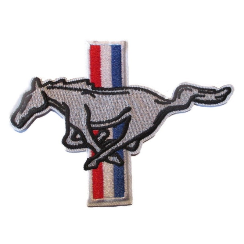 Patch Cheval Mustang 12.5x9cm Écusson Thermocollant

