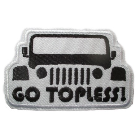 Patch Go Topless Voiture Cabriolet 7 cm Écusson Thermocollant Garage
