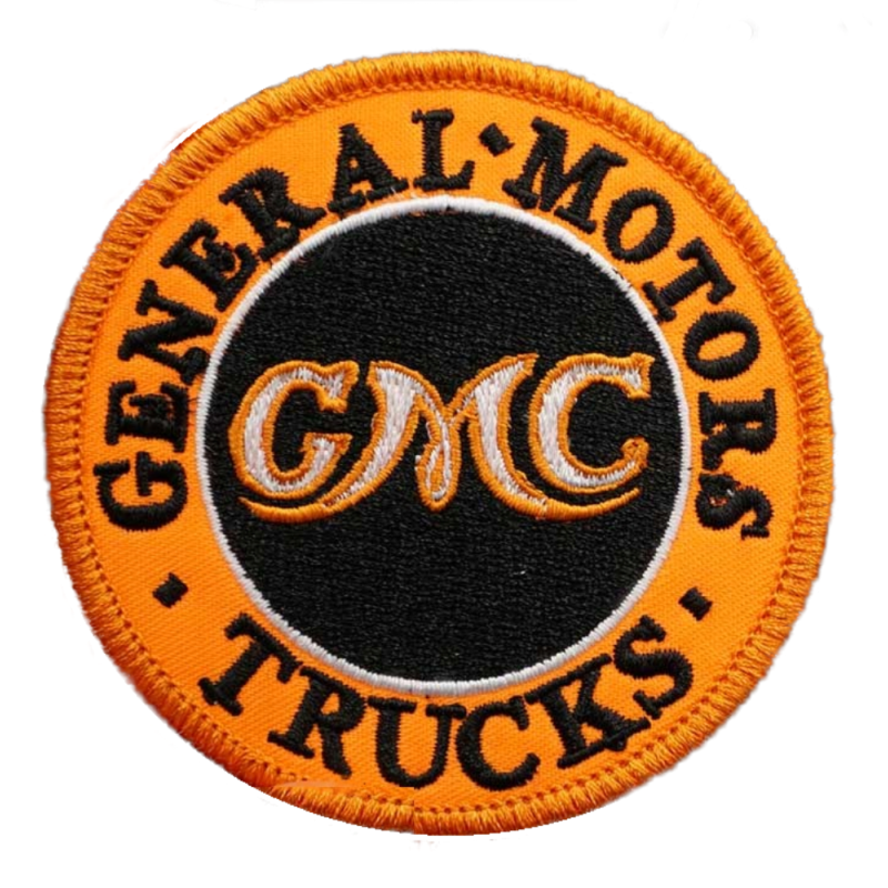 Patch General Motors Trucks Orange Noir 7 cm Écusson Thermocollant pour Veste Blouson
