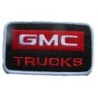 Patch GMC trucks noir rouge rectangulaire 10x5.5 cm logo thermocollant écusson

