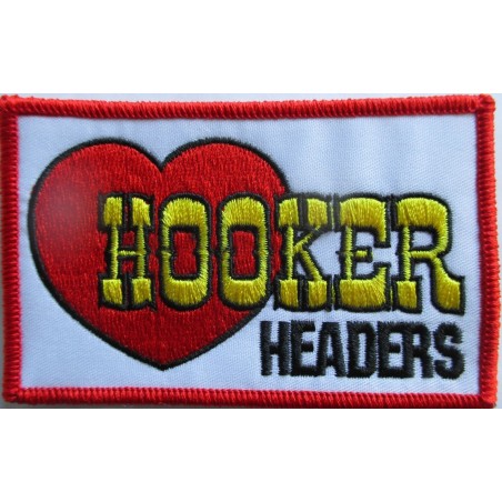 Patch hooker headers 9x5.5 cm écusson thermocollant garage
