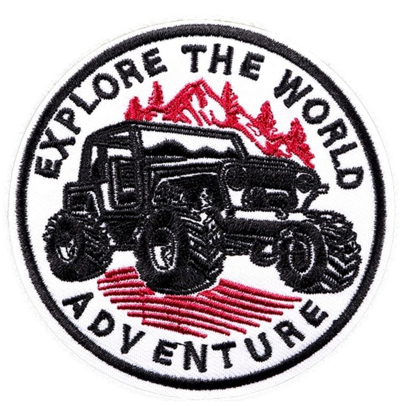 Patch 4x4 Explore The World 8cm Écusson Thermocollant
