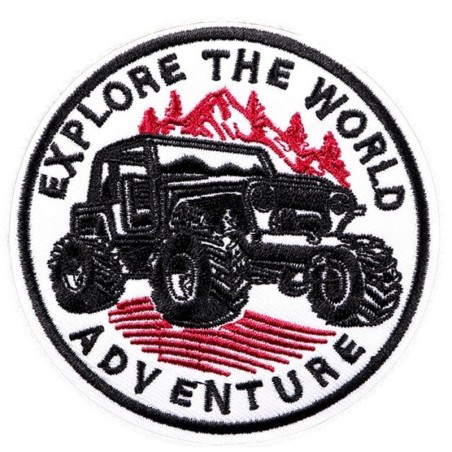 Patch 4x4 Explore The World 8cm Écusson Thermocollant
