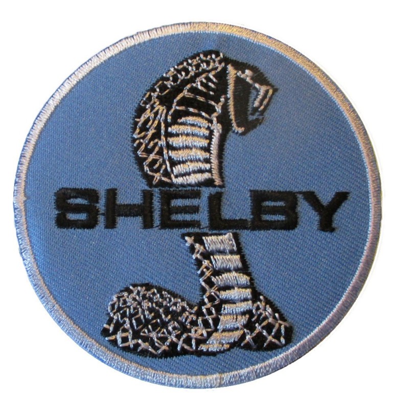 Patch Shelby Blau Rund 7,5cm US Auto Aufnäher zum Aufbügeln