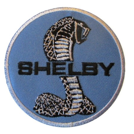 Patch Shelby Blau Rund 7,5cm US Auto Aufnäher zum Aufbügeln