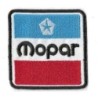 Patch Mopar Carré Bleu Blanc Rouge Logo Chrysler 7,5x7,5cm Écusson Thermocollant
