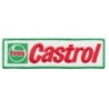 Patch Castrol Rectangulaire 9.5x2.5cm Écusson Thermocollant Huile Essence
