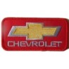 Patch Chevrolet rouge et jaune rectangulaire 10x5 cm écusson thermocollant voiture américaine
