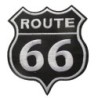 Patch logo pointu Route 66 noir et blanc 8x7cm écusson thermocollant
