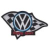 patch logo volkswagen racing sport 11x6.5cm écusson thermocollant
