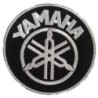 Patch Moto Yamaha Noir et Blanc Rond 8cm Écusson Thermocollant
