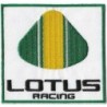 Patch Lotus Racing Blanc Vert 10x9cm Écusson Thermocollant
