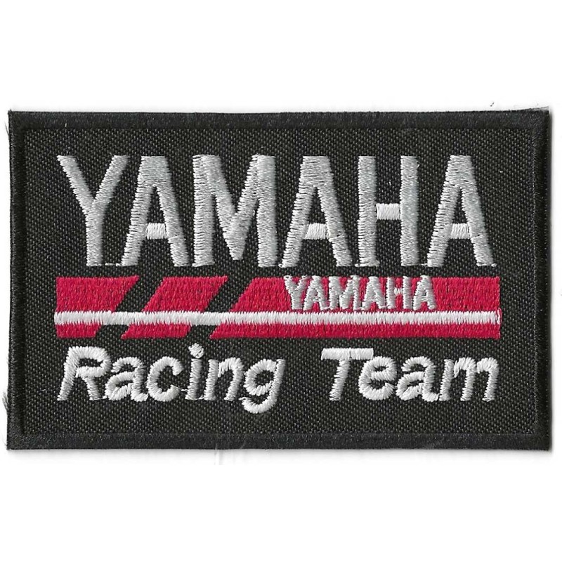 patch yamaha racing team noir rouge et blanc 9x5.5cm écusson thermocollant
