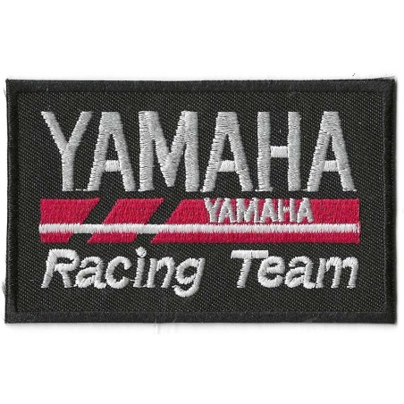 patch yamaha racing team noir rouge et blanc 9x5.5cm écusson thermocollant
