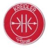 Patch Kreidler rond rouge blanc 7.5cm écusson thermocollant moto