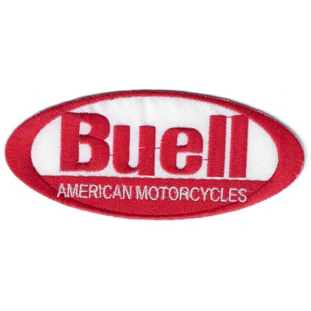 patch Buell American Motorcycles rouge blanc 11.5x5cm écusson thermocollant
