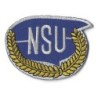 Patch Logo NSU Blau und Gelb 7x6cm Aufbügler
