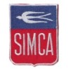 Aufnäher Simca Wappen Blau Rot 8x6cm Bügelbild
