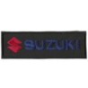 Motorradaufnäher Suzuki Rechteckig Schwarz Blau Rot 11.5x3.5cm Aufbügler