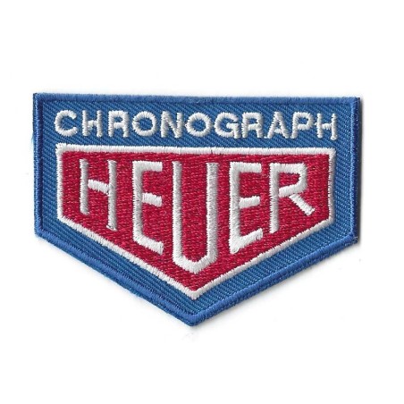 Patch Chronograph Heuer Blau Rot 7x5cm Aufbügler
