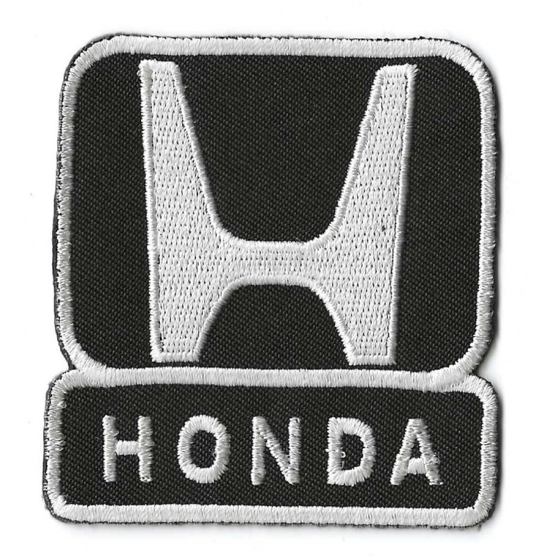 Autoaufnäher Honda Schwarz Weiß 7.5x7cm Aufbügler
