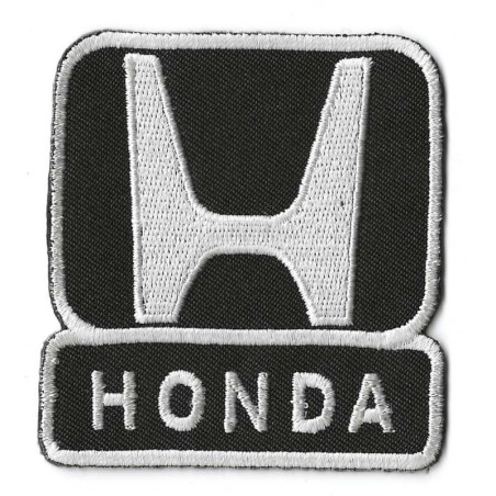 Autoaufnäher Honda Schwarz Weiß 7.5x7cm Aufbügler

