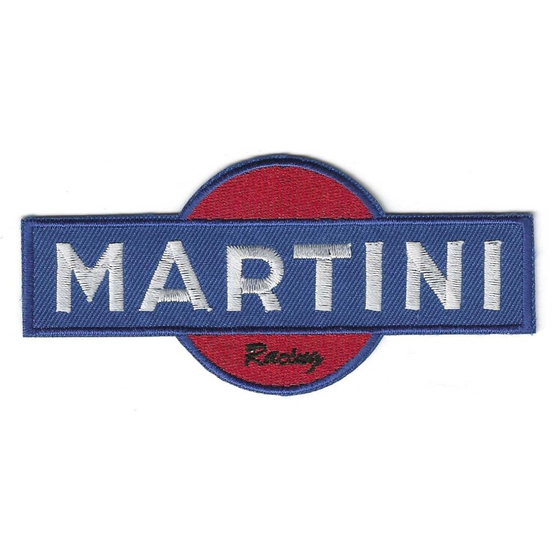 Martini Racing Aufnäher blau weiß rot 12x5,5 cm Bügelbild
