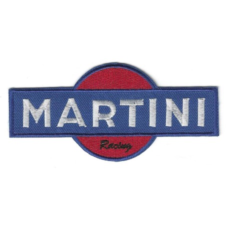 Martini Racing Aufnäher blau weiß rot 12x5,5 cm Bügelbild

