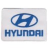 Patch Hyundai Weiß und Blau 9x6cm Aufnäher zum Aufbügeln Automobil
