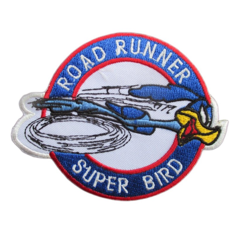 Kleiner Road Runner Super Bird Aufnäher 9x7 cm, zum Aufbügeln
