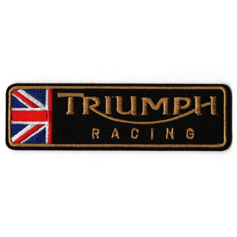 patch moto triumph racing 10.5x3 cm logo thermocollant écusson
