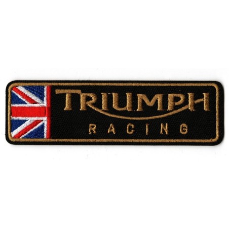 patch moto triumph racing 10.5x3 cm logo thermocollant écusson
