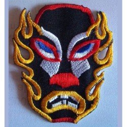 Patch crane Tiki Flammes Écusson Rockabilly Rock Roll Moto